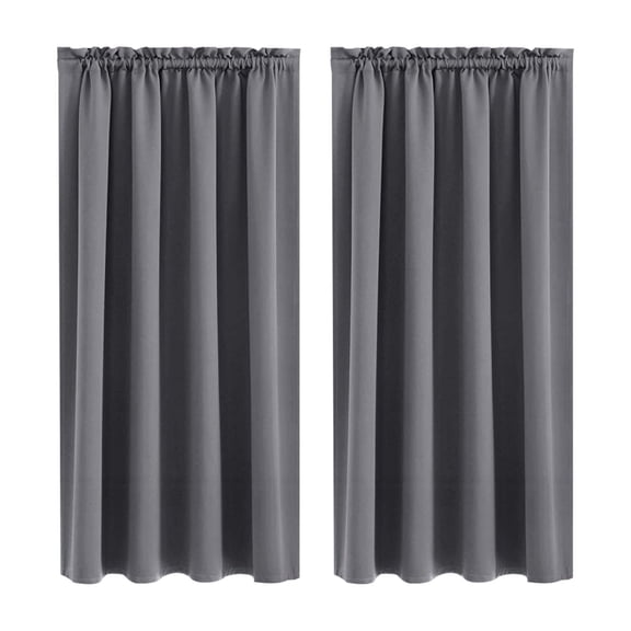 Clearance! Eeatig Curtain Grey Curtains Thermal Insulated Noise Reducing Energy Efficiency Small Window Decor for Kitchen Bedroom Bathroom Gray 1 Pair Household Essentials Grey
