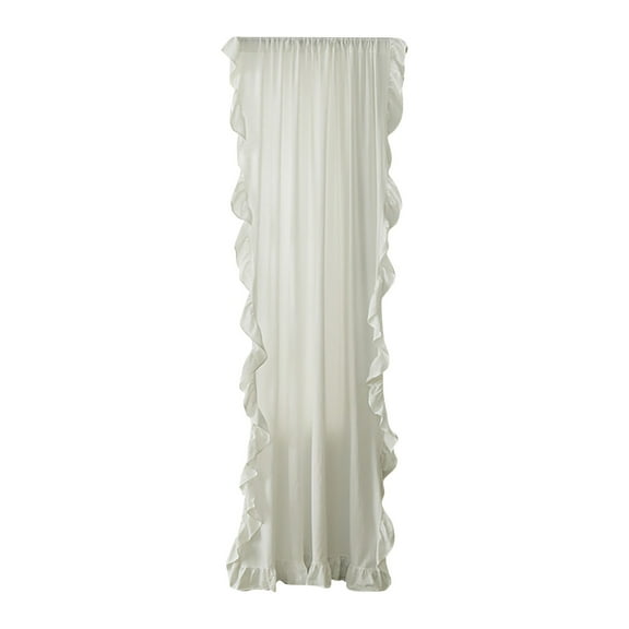 Clearance! Eeatig Curtain Shabby Chic Modern Farmhouse Solid Color with Cascading Ruffle Border 3 Household Essentials Pink