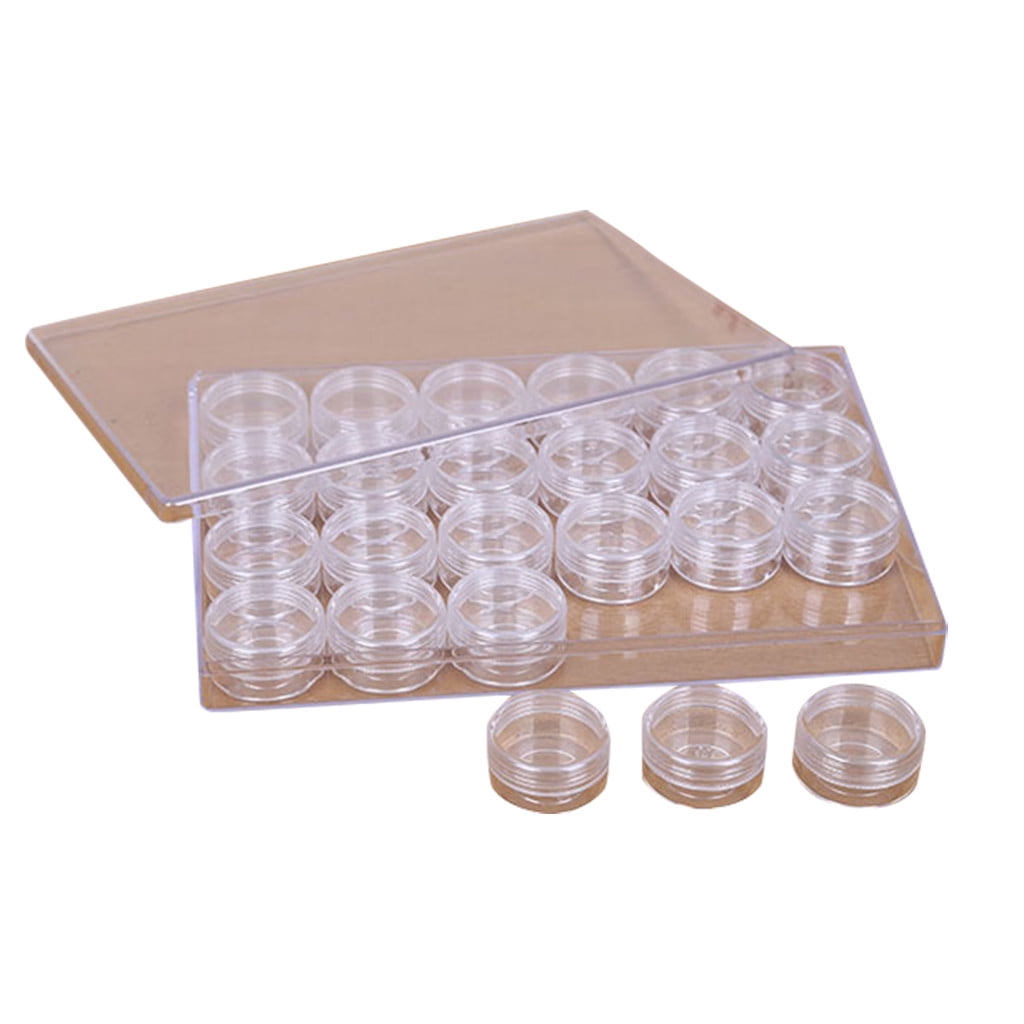 Clearance! Eeatig Storage 1Pcs Plastic Art Jewelry Box 24 Grids Rectangle Tool Storage Bead Container Housekeeping & Organizers Household Essentials White