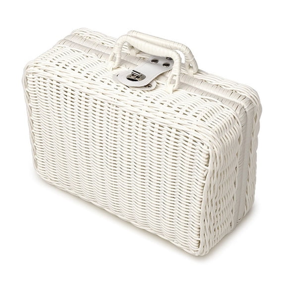 Clearance! Eeatig Storage Cosmetic Sorting Rattan Box Vintage Props Rattan Woven Handbag with Gift Box Solid Woven Rattan Woven Storage Box Household Essentials E
