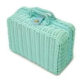 thumbnail image 1 of Clearance! Eeatig Storage Cosmetic Sorting Rattan Box Vintage Props Rattan Woven Handbag with Gift Box Solid Woven Rattan Woven Storage Box Household Essentials Blue, 1 of 4