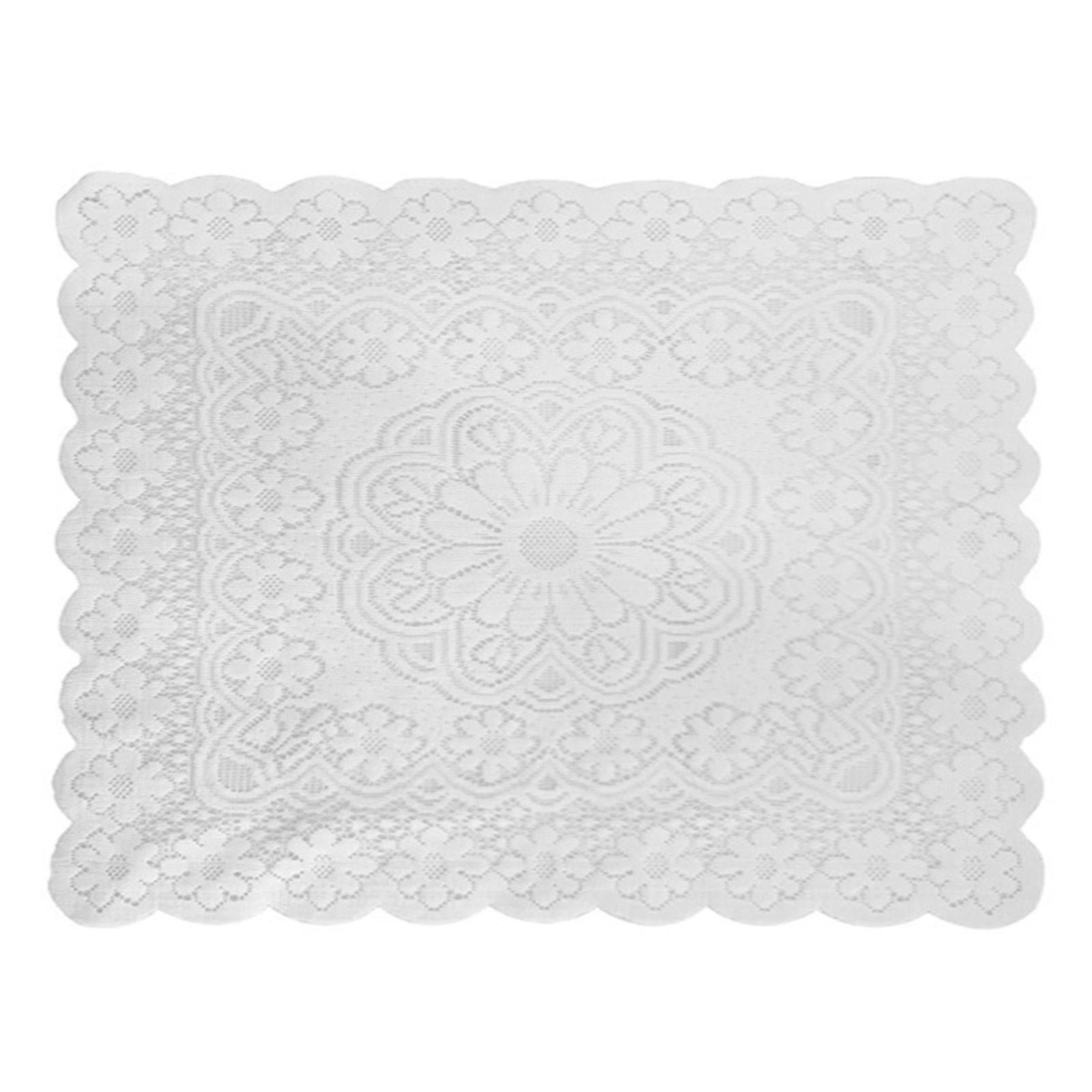 Clear Vinyl Tablecloth With Lace Border – Waterproof, Oil-Proof PVC Table Cover For Parties, Dining, Holidays (52x70 Inch, Champagne)