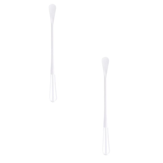 Clearance Egg Beater under $6 2 In 1 Multifunctional Egg Beater With Seasoning Spoon Double Head Plastic Whisks Handheld Whisk Eggs Tools Eggs Mixer Mixing Utensil Kitchen Accessories For Mixing