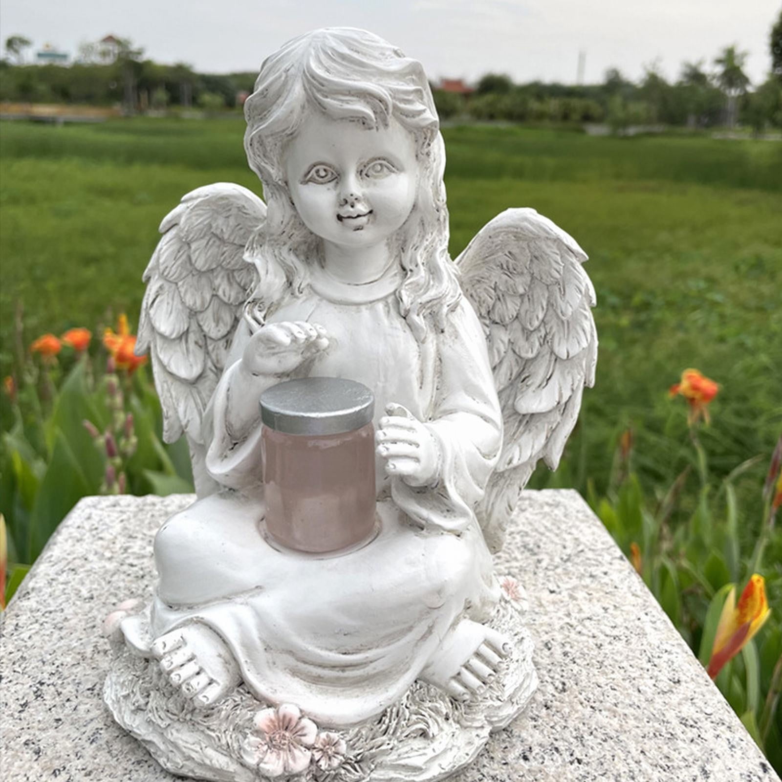 Clearance!Egooesam Decorative Lights Solar Light Craft Garden Light Delicate Angel Garden Decor Angel Statue Garden Decor Angel Statue Light Novel Angel Lamp Creative Angel Sculpture