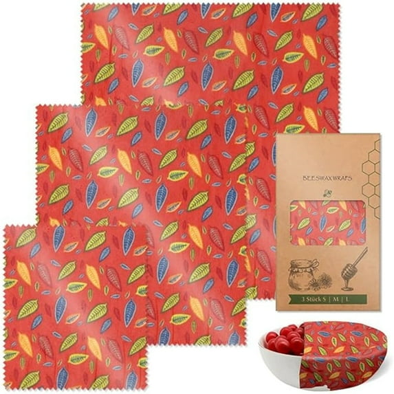Clearance!Egooesam Kitchen Essentials,Beeswax Wraps For Food 3 Reusable Food Sheets For Fruits And Vegetables 2024 New Food Paper Sheets Plastic Biodegradable Recyclable And,Food Storage