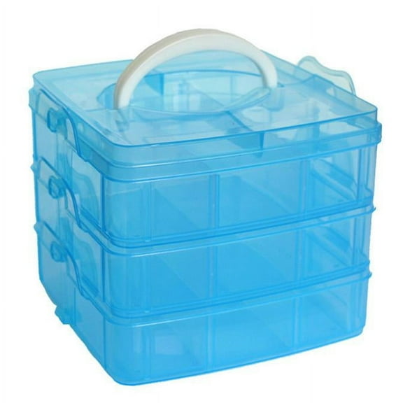 Clearance!Egooesam Storage Bins With Lids,Clear Plastic Craft Beads Jewellery Storage Organizer Tool Box Case BU,Organization And Storage,Clearance Sale