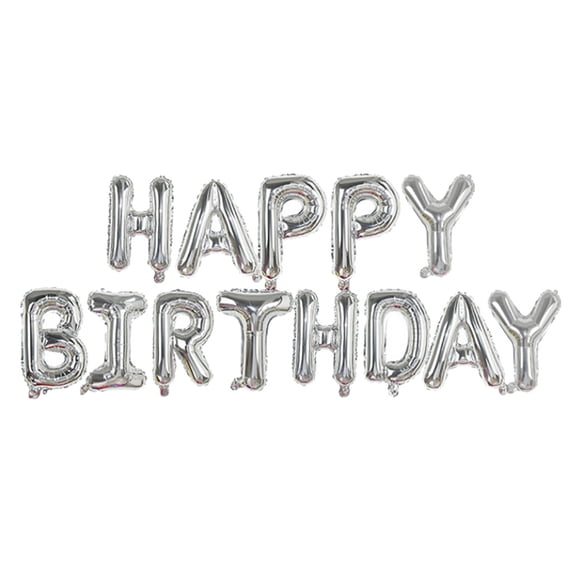 Clearance! Eguiwyn A Balloon Self Inflating Happy Birthday Balloons Banner Bunting 16 Inch Letters Foil I