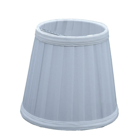 Clearance! Eguiwyn European Lampshade Vintage Fabric Pleated Lampshade Table Desk Bed Lamp Cover Holder Chandelier White