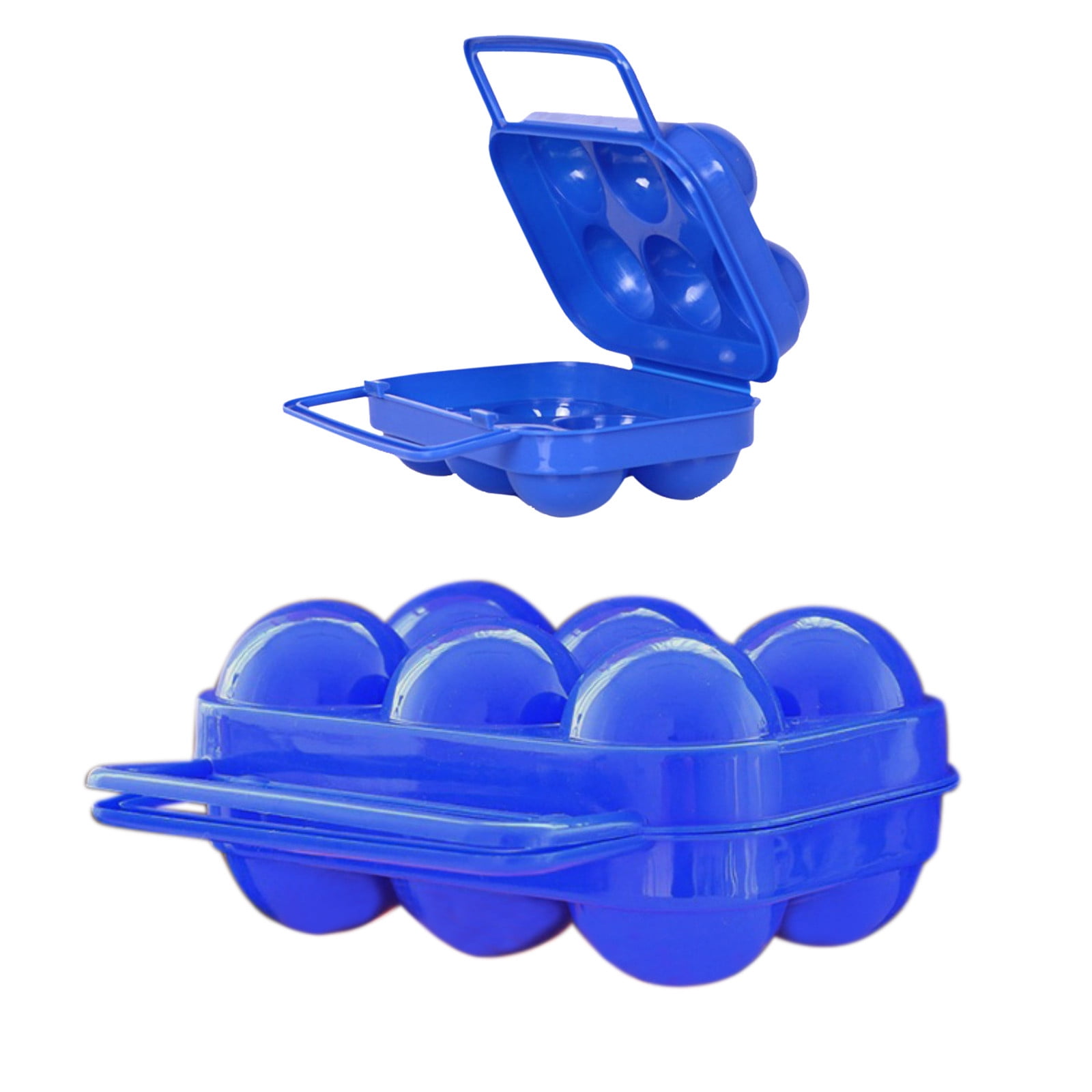 Clearance! Eguiwyn Pp Carton 2Pcs Portable 6 Eggs Plastic Container Holder Folding Storage Box Eggs C