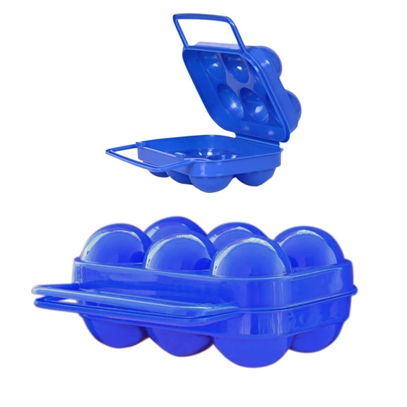 Clearance! Eguiwyn Pp Carton 2Pcs Portable 6 Eggs Plastic Container Holder Folding Storage Box Eggs C