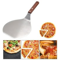 Clearance! Eguiwyn Stainless Pizza Spatula Large Wood Handle Round Spatula Cake Moving Spatula Kitchen Utensils Stainless Steel Pizza Shovel, Pizza Cake Tray for Baking Homemade Pizza