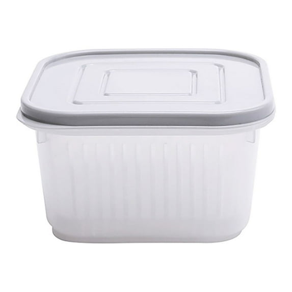 Fresh-Keeping Box With Lid Eguiwyn Food Storage Container With Cover Sealed Compartment Dripping Transparent Kitchen Supplies
