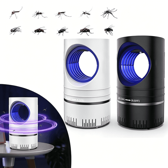 Clearance! Electric Bug Zapper Indoor, Blue Light Mosquito Zapper & Fruit Fly Trap, Silent Insect Killer with Removable Tray, Plug in Gnats Mosquitoes Trap for Bedroom, Kitchen, Home Use