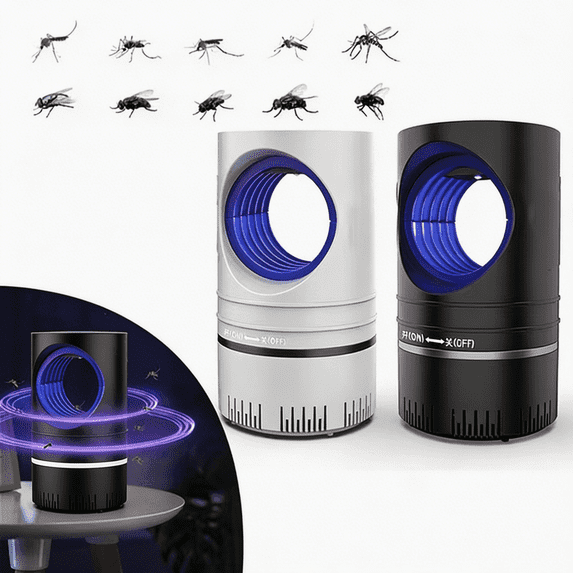 Clearance! Electric Bug Zapper Indoor, Blue Light Mosquito Zapper & Fruit Fly Trap, Silent Insect Killer with Removable Tray, Plug in Gnats Mosquitoes Trap for Bedroom, Kitchen, Home Use