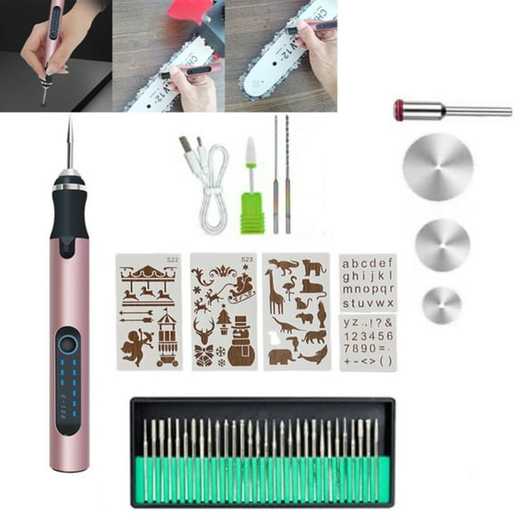 Clearance Electric small grinding pen under $20,Engraving Pen Cordless Carving Pen With 3 Adjustable Speed Rechargeable Machines Wireless Engraving Tool For Jewelry Wood Metal Glass Stone 1PC