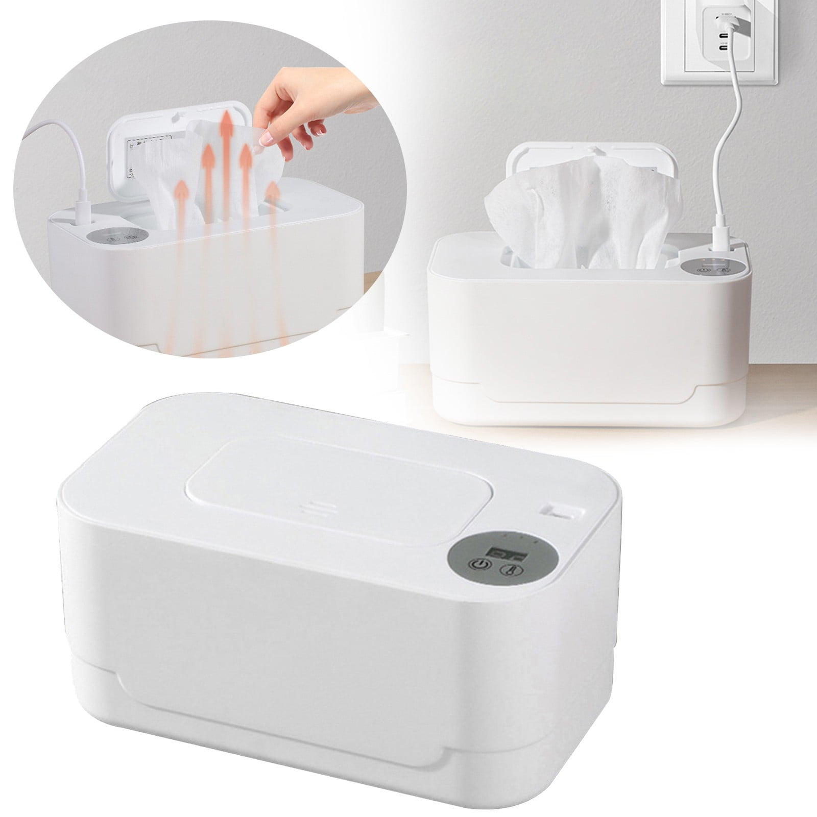 Clearance Electrical Tools under $10, Wipe Warmer USB Wipe Warmer Thermostat Temperature Even Heating Wipe Heater Dispenser Portable Wipes Heating Box Keep Wipes Warm And Moist For