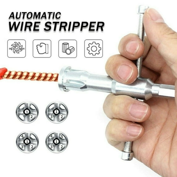 Clearance Electrical Tools under $5,Wire Stripping And Twisting Tool 2025 New Wire Twister Tool For Drill Wire Nut Twister Wire Stripper Cable Wire Connector Tool Hex Shank Cable Wire Driver