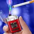 thumbnail image 1 of Electronic Rechargeable Lighter, Electric Arc Lighter, Transparent Waterproof Double Arc Lighter LED Power Display Type-C Rechargeable Lighter Outdoor Windproof flameless Plasma Lighter, 1 of 6