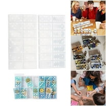 Clearance Epoxy silicone mold under $5,2 Pieces Silicone Resin Dominoes Reusable Resin Mould For Games DIY Silicone Molds For Personlized Dominoes 1PC