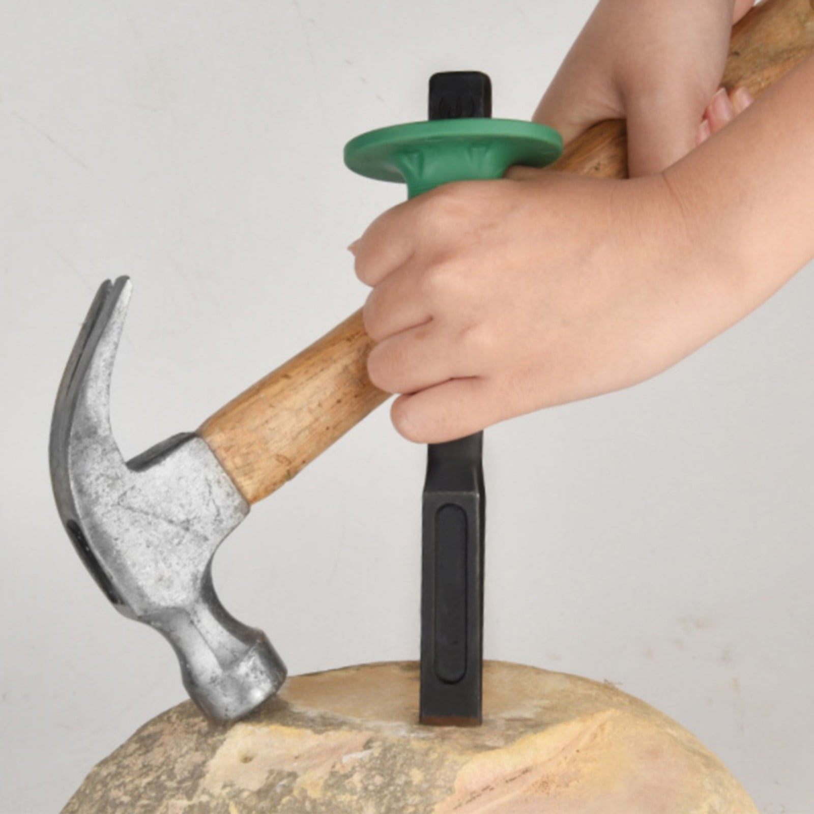 Clearance Equipment package under $7,Heavy Duty Flat Chisel And Hand Guard Heavy Duty Masonry Chisel Brick Chisel With Hand Chisel Set With Shanks Masonry Concrete Drill Bit (6/8/10/12 Inch) 1PC