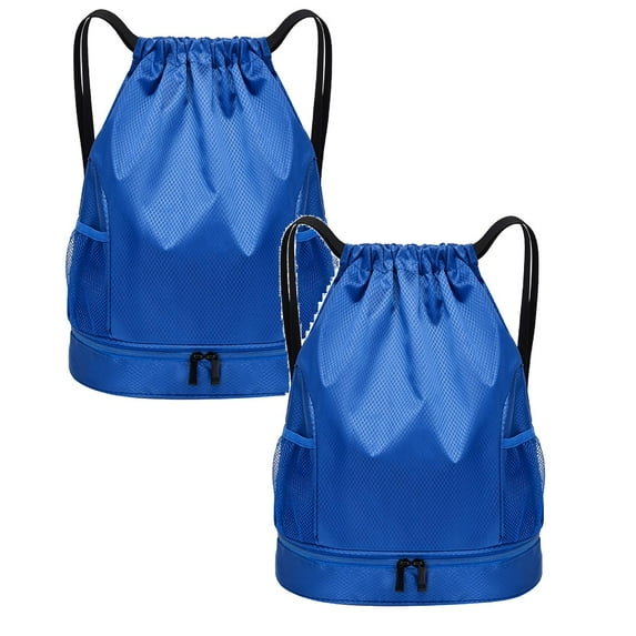Clearance Equipment package under $20,Drawstring Bag Lightweight String Backpack With Water Bottle Holder And Pockets Gym Sports Sackpack 2PC