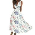 thumbnail image 1 of Erwazi Womens Sleeveless Maxi Dress Casual Summer Beach Floral Long Sundress, 1 of 5