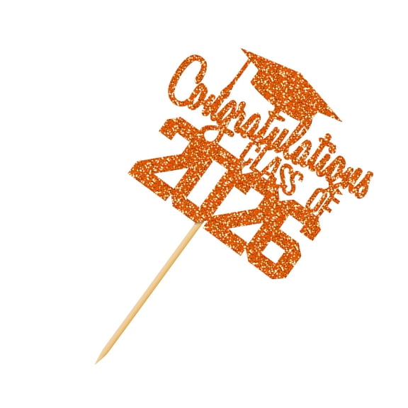 Clearance Event & Party under $1,Class Of 2026 Glitter Congratulations Cake Topper Congrats Grad Decorations For High School College Senior Graduation Celebration Decor And