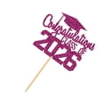 thumbnail image 1 of Clearance Event & Party under $1,Class Of 2026 Glitter Congratulations Cake Topper Congrats Grad Decorations For High School College Senior Graduation Celebration Decor And, 1 of 6