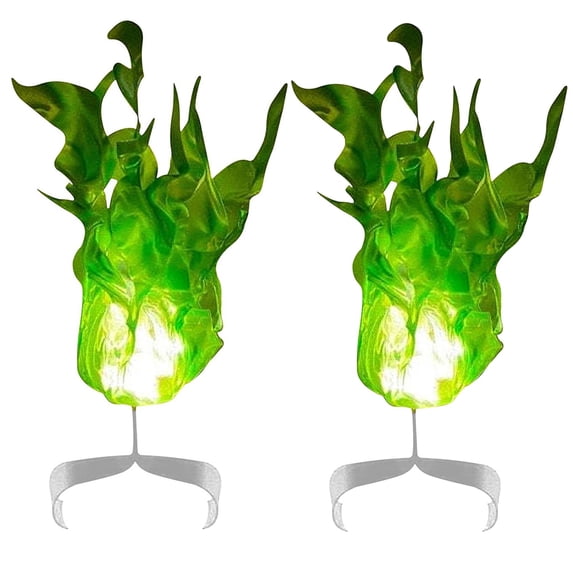 Clearance Event & Party under $10,2pcs Halloween Floating Fire Artificial FakeFire Floating Props No Flame Illuminated FloatingFireballs Halloween Party Cool Role Playing Decorations For Home