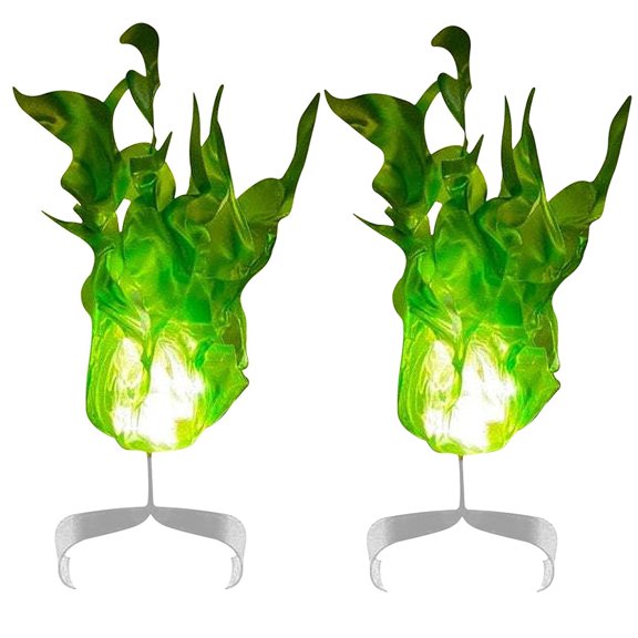 Clearance Event & Party under $10,2pcs Halloween Floating Fire Artificial FakeFire Floating Props No Flame Illuminated FloatingFireballs Halloween Party Cool Role Playing Decorations For Home
