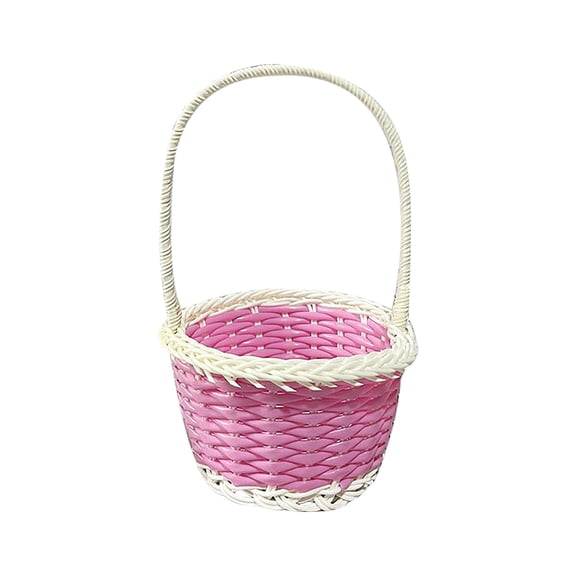 Clearance Event & Party under $5,Mini Easter Baskets For Crafts Decor Mini Rattan Picnic Basket Kids Easter Baskets Empty Plastic Easter Basket For Easter Egg Hunt