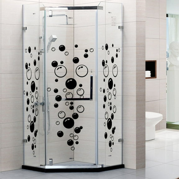 Clearance Event & Party under $1 Bubbles Circle Removable Wall Wallpaper Bathroom Window Sticker Decal Home Black
