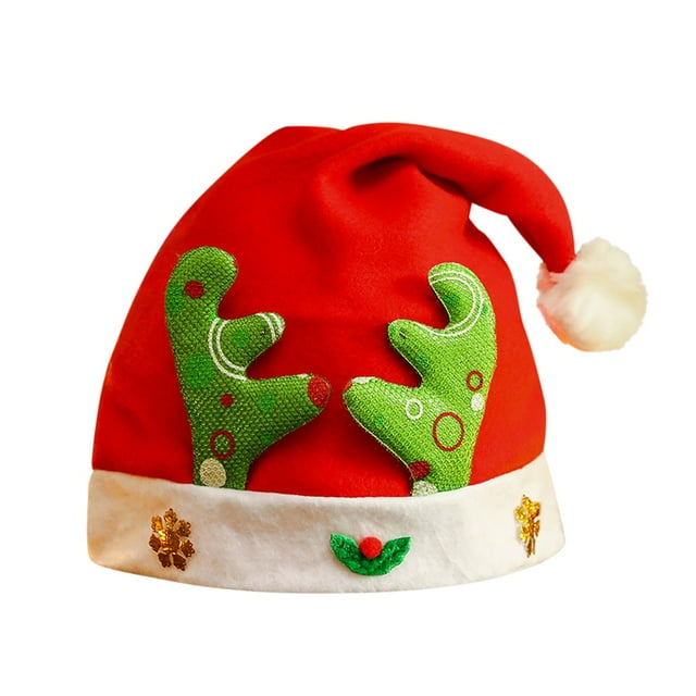 Clearance! Event & Party under$1 Soft Santa Hat Xmas Hat Christmas Hats ...