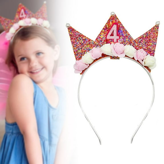 Clearance Event & Party under $5,Birthday Girl Headband Birthday Crown Headbands For Toddlers Girls Birthday Crown Glitter Birthday Girl