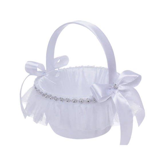 Clearance Event & Party under $5,Elegant Bridal Flower Basket Decorative Catching Design For Wedding Accessories Ideal For Flower Girls Wedding
