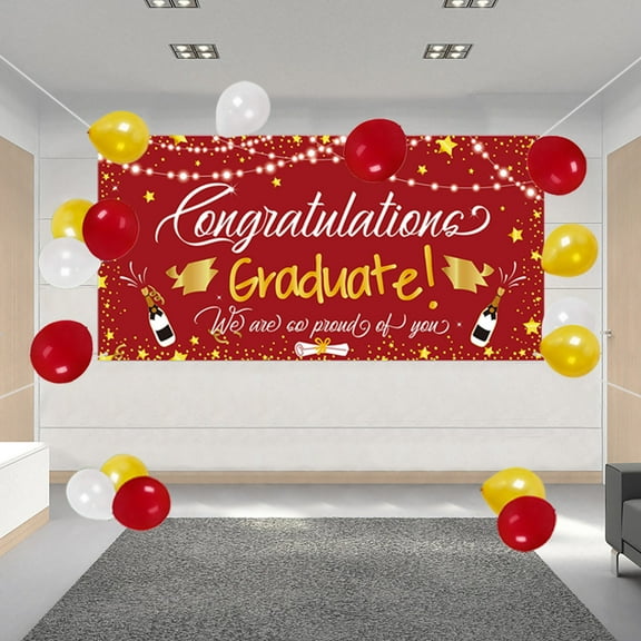 Clearance Event & Party under $5,Graduation Season Background Cloth Party Banner Photo Atmosphere Decoration 150x90cm Banner