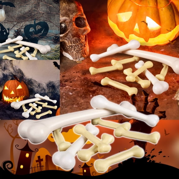 Clearance Event & Party under $5,Halloween Plastic Bones Simulation Decorative Bones Spoof Props For Halloween Party Bar Decoration