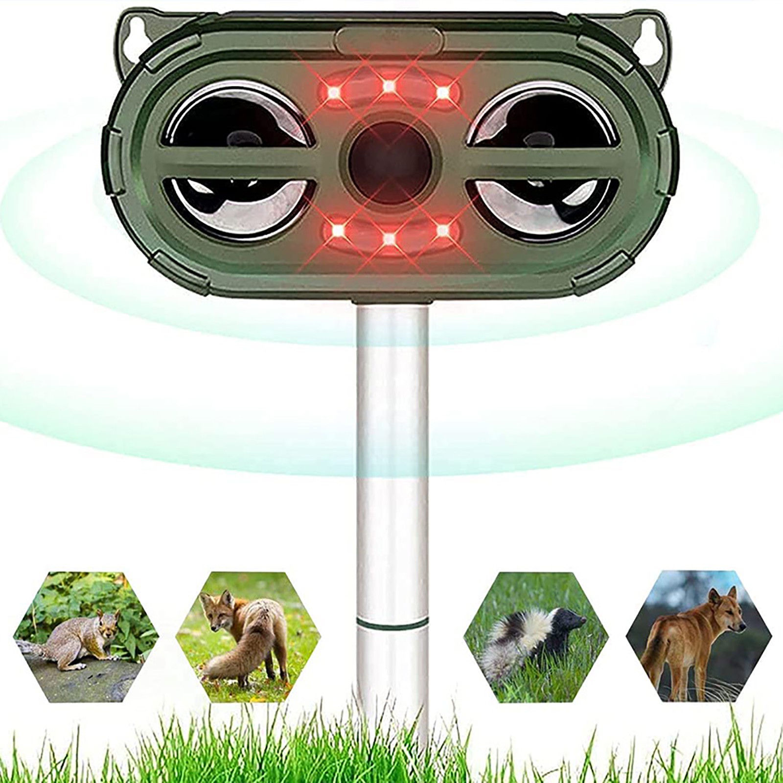 Clearance Event SolarAnimalRepeller Outdoor Cat Dog Squirrels