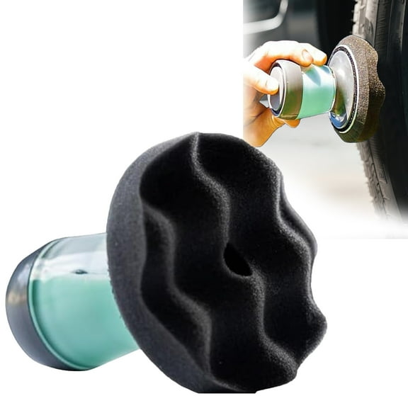 Exoforma Flow Tire Shine Applicator-Reusable Car & Truck Wet Tire Dressing Applicator for No-Drip,Streak-Free Shine with All Tire Shine & Gels | Professional Car Detailing Tool,1PCS