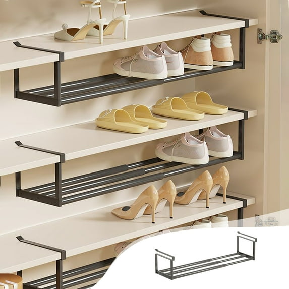Clearance! Expandable Shoe Rack Adjustable Shoe Rack Expandable Shoe Rack for Closet extendable Shoe Rack Under Shelf Expandable Closet Shelf Under Cabinet Shelf Hanging Retractable Shoe Rack A
