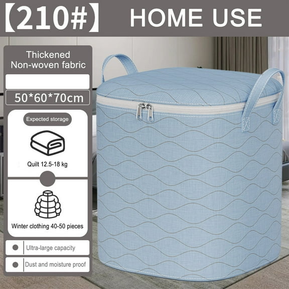 Clearance! Extra Large Blanket Storage Containers,210L Breathable Clothes Bedding Pillow Sheet Storage Bags with Zipper,Non-woven Moving Quilt Large Capacity Storage Bins