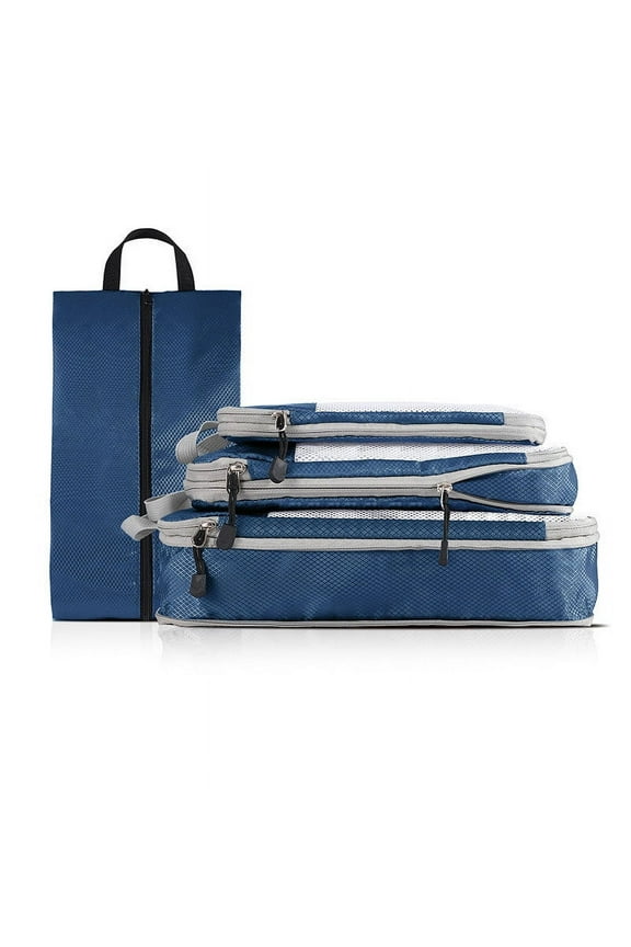 Clearance Extra Large Compression Packing Cube Luggage Organizers 4 Piece Set-Ultralight, Expandable/Compression Bags for Clothes by Tripped Travel Gear 131a
