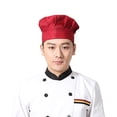 thumbnail image 1 of Discount! FNGZ Apron Sleeve Chef Hat Adult Adjustable Baker Kitchen Cooking Chef Cap Red, 1 of 4