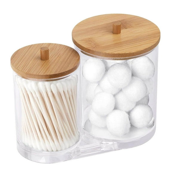 Clearance!FNGZ Bathroom Products Transparent Acrylic Cotton Ball Pad Container, Used for Cotton Swabs