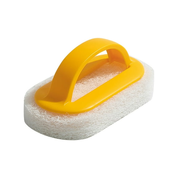 Clearance! FNGZ Dishwashing Sponge Sponge Kitchen Pot Brush with Handle Reusable and Washable Eraser Cleaner Rust Removal Tool Sink Pot Dish Scrubber Bathroom Decontamination Cleaning Brush Yellow
