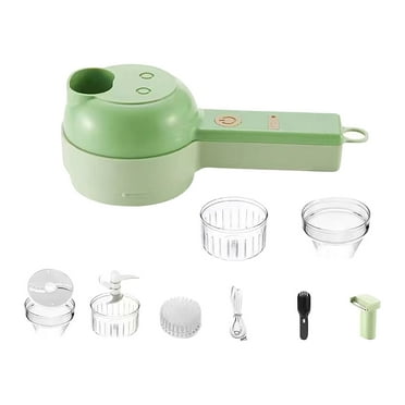 Clearance! FNGZ Food Processor Vegetable Cutter Multi Function Household Cooking Auxiliary Food Machine New Wireless Electric Dicer Beating Garlic Minced Meat Green