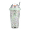 thumbnail image 1 of Clearance！FNGZ Glass&Bottle Rainbow Doll Bubble Bubble Strawing Cup Large Capacity Cute Men and Women Students Summer Ice Cup Double Layer Plastic Cup, 1 of 4