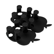 Clearance！FNGZ Home Textile Storage 5pcs Creative Gluing Wall Outlet Power Cord Storage Rack Plug Finishing Rack Black