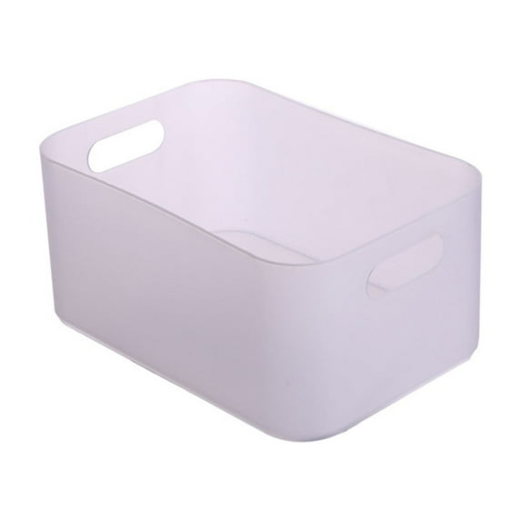 Clearance! FNGZ Home Textile Storage, Storage Case, A2994 Plastic Storage Basket Cosmetic Storage Basket Sundries Snack Storage Box Transparent White, 1X Storage Box