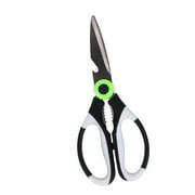 Clearance！FNGZ Knife Cutter Scissors Household Stainless Steel Multifunctional Kitchen Strong Chicken Bone Scissors Barbecue Scissors Cut Fish Large Scissors Food Scissors Black